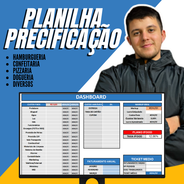 Planilha de Precificação e Ficha Técnica para Restaurantes