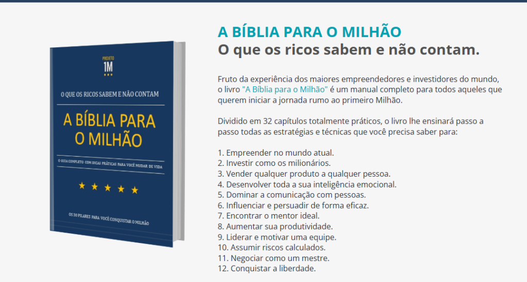 A Bíblia para o Milhão Eduardo César | Ebook Qual o Melhor Curso